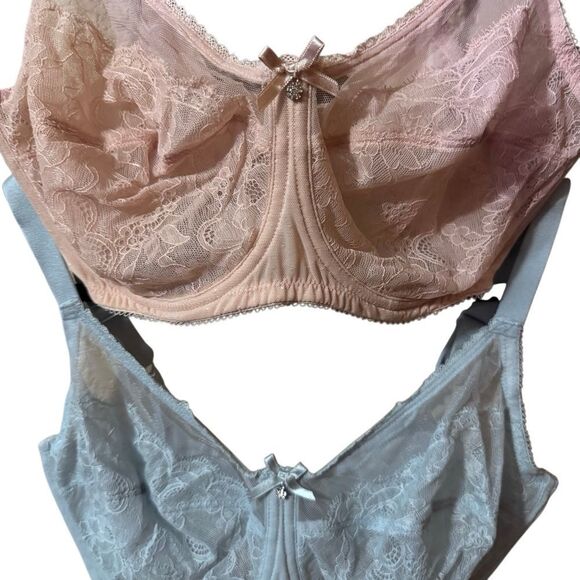 Wacoal- 2 BUNDLE Retro Chic Bra, Pastel Blue & Rose Dust, Size 34DDD, 855186 - Picture 6 of 9